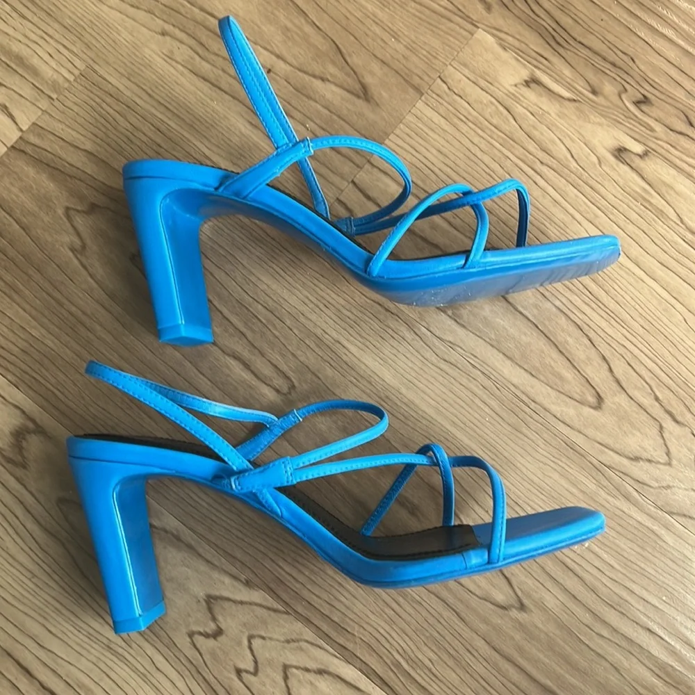 New Sandro Paris blue sandals - Picture 6 of 8